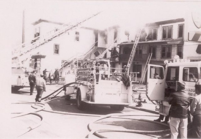 Spring Garden Hotel Fire Early 70's
E-23 from Hampstead operating with driver Sam Bellusci